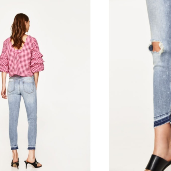 ZARA Mid-rise Jeans: Blue, US 8,10,12/EUR 40,42.44 - Picture 3 of 5